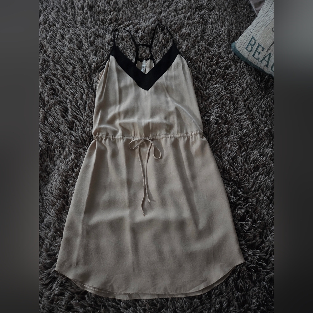 Rory Beca Elegant 100% Silk Drawstring Dress XS